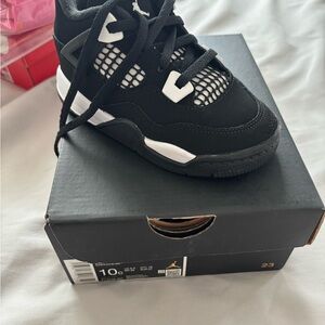 Jordan Kids Black and White Basketball Sneakers